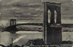 Brooklyn Bridge New York City, NY Postcard Postcard