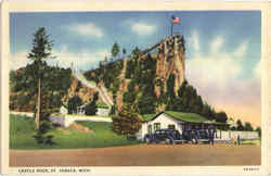 Castle Rock St. Ignace, MI Postcard Postcard