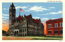 City Hall Bay City, MI Postcard Postcard