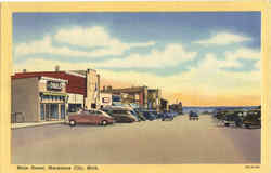 Main Street Mackinaw City, MI Postcard Postcard