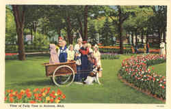 View of Tulip Time In Holland Michigan Postcard Postcard