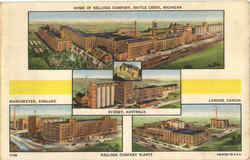 Home Of Kellogg Company Battle Creek, MI Postcard Postcard