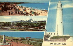 Various Views of Town Whitley Bay, England Postcard Postcard