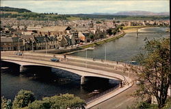 River Ness and New Bridge from Castle Postcard