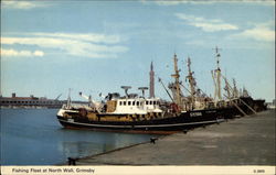 Fishing Fleet at North Wall Postcard