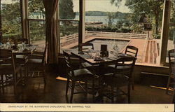 Dining-Room Overlooking the Swimming Pool Tubridge Wells, England Postcard Postcard