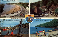 Greetings - Various Views of Torbay Postcard