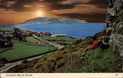 Llandudno Bay at Sunset Postcard