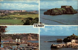 Multiple Sights of Tenby Postcard