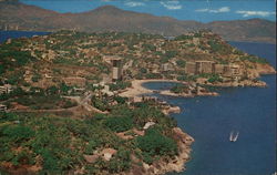 Aerial view of "Las Playas" Colony at Acapulco Postcard