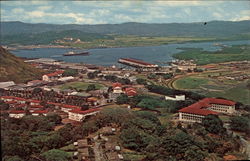 Port of Balboa and the Administration Building of the Panama Canal Panama City, Panama Postcard Postcard