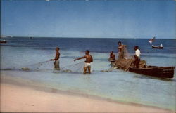 Native Fishermen Jamaica Postcard Postcard