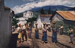 Women Carrying Water on Their Heads Postcard