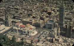 Aerial View of Center of City Mexico City, Mexico Postcard Postcard