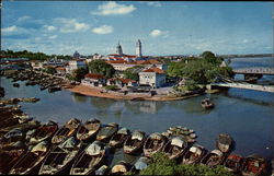 View of River & Government Buildings Singapore, Singapore Southeast Asia Postcard Postcard