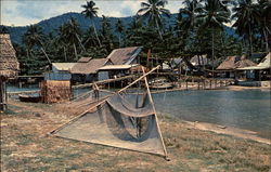 Scene at a Fishing Village Postcard