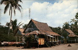 A Malay Kampong in Singapore Postcard