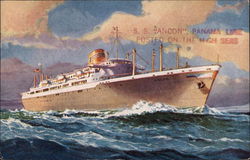 S.S. Ancon of the Panama Line Postcard