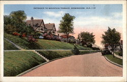 Entrance to Mountain Terrace Birmingham, AL Postcard Postcard