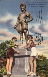 Statue of Juan Ponce de Leon in Fountain of Youth Park Postcard