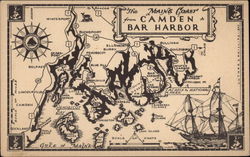 Camden Bar Harbor - The Maine Coast Postcard