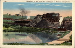 Bituminous or Soft Coal Mine and Tipple in Western Pennsylvania Postcard