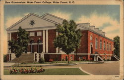 New Gymnasium, Wake Forest College North Carolina Postcard Postcard