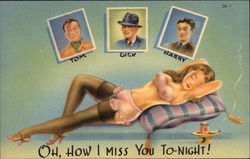 Tom, Dick, Harry - Oh, How I Miss You Tonight! Postcard