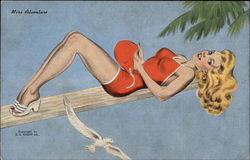 Miss Adventure Swimsuits & Pinup Postcard Postcard