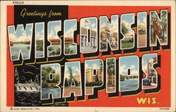 Greetings from Wisconsin Rapids Postcard