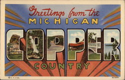 Greetings from the Michigan Copper Country Postcard Postcard