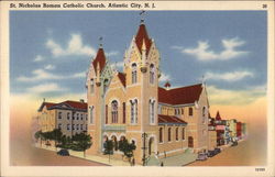 St. Nicholas Romas Catholic Church Atlantic City, NJ Postcard Postcard