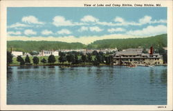 View of Lake and Camp Ritchie Fort Ritchie, MD Postcard Postcard