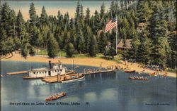 Sweyolakan on Lake Coeur d'Alene Idaho Postcard Postcard