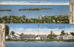 Old Fort Wilkins on Lake Fanny Hooe, Copper Harbor Keweenaw, MI Postcard Postcard