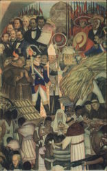 Diego Rivera's Mural "The Reform, Baptism of the Indians" Mexico City, Mexico Postcard Postcard