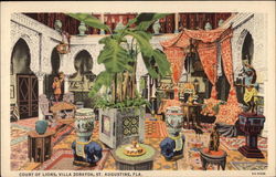 Court of the Lions, Villa Zorayda St. Augustine, FL Postcard Postcard