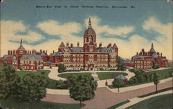 Bird's Eye View of Johns Hopkins Hospital Postcard