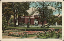 ONG Memorial Armory and World War Memorial Chillicothe, OH Postcard Postcard