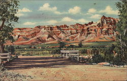 The Red Castles on Wind River Two-Gwo-Tee Pass Highway Postcard