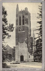 Beaumont Tower, Michigan State College Postcard