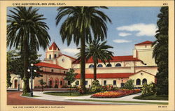 Civic Auditorium San Jose, CA Postcard Postcard