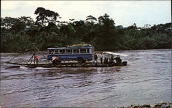 Barge on the Pastaza River Ecuador South America Postcard Postcard