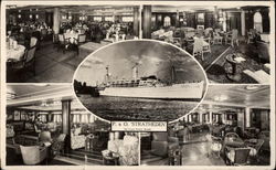 P. & O. 'Stratheden' - 1st Class Public Rooms Postcard