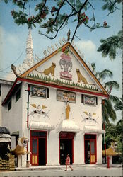 Buddhist Temple on Race Course Road in Singapore Postcard