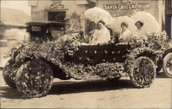 Car Dressed for a Parade Santa Cruz, CA Postcard Postcard