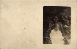 Black Girl with Young White Child - Nanny? Postcard