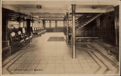 Entrance Hall - Steam Ship Quebec Interiors Postcard Postcard