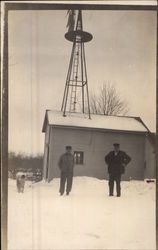 Two Men on Farm Washington Postcard Postcard