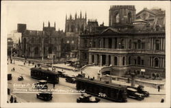 George Street showing Town Hall and St. Andrew's Cathedral Postcard